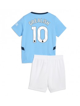 Manchester City Jack Grealish #10 Replika Hemmakläder Barn 2024-25 Kortärmad (+ byxor)